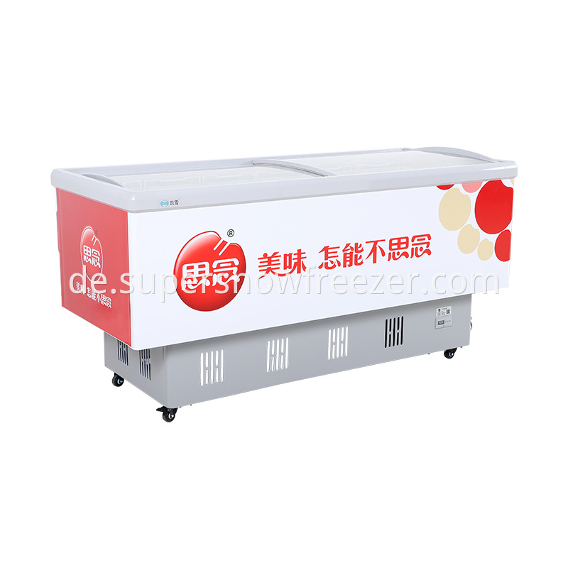 Commercial Supermarket Large Capacity Island Freezer For Food